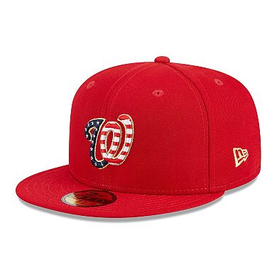 Men's New Era Red Washington Nationals 2023 Fourth of July 59FIFTY Fitted Hat