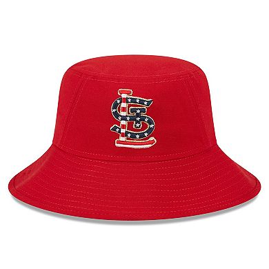 Men's New Era Red St. Louis Cardinals 2023 Fourth of July Bucket Hat