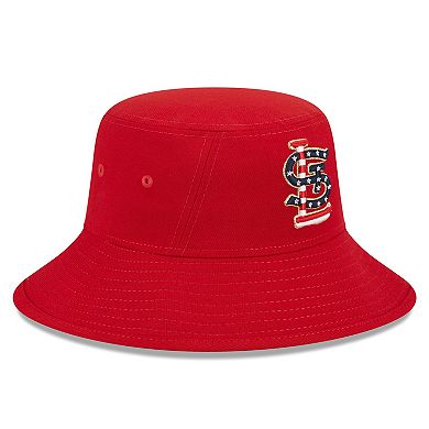 Men's New Era Red St. Louis Cardinals 2023 Fourth of July Bucket Hat