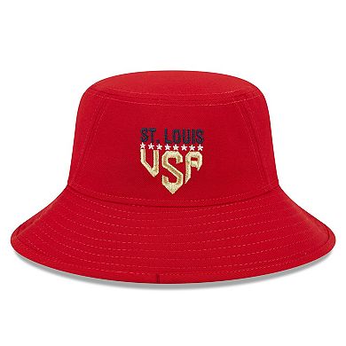 Men's New Era Red St. Louis Cardinals 2023 Fourth of July Bucket Hat