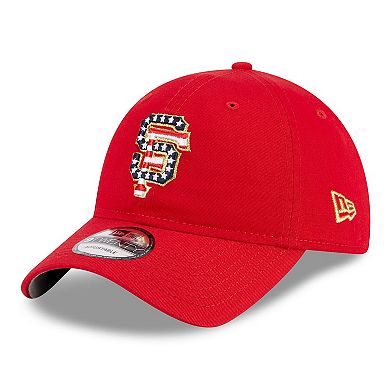 Men's New Era Red San Francisco Giants 2023 Fourth of July 9TWENTY Adjustable Hat