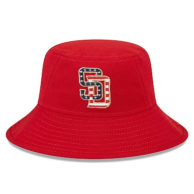 Men's New Era Red San Diego Padres 2023 Fourth of July Bucket Hat