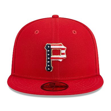 Men's New Era Red Pittsburgh Pirates 2023 Fourth of July 59FIFTY Fitted Hat