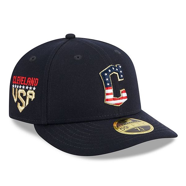 Men's New Era Navy Cleveland Guardians 2023 Fourth of July Low Profile ...