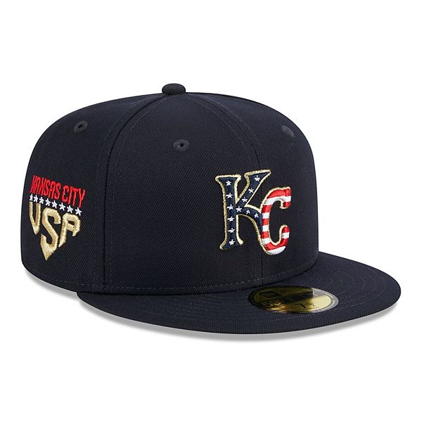 New Era Men's New Era Navy Kansas City Royals White Logo 59FIFTY Fitted Hat