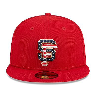 Men's New Era  Red San Francisco Giants 2023 Fourth of July 59FIFTY Fitted Hat