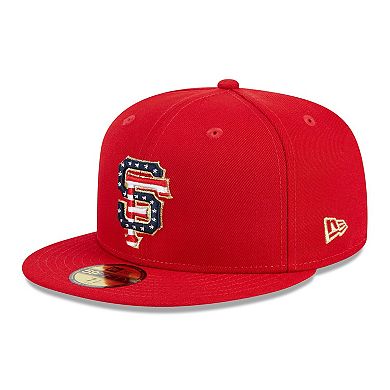 Men's New Era  Red San Francisco Giants 2023 Fourth of July 59FIFTY Fitted Hat