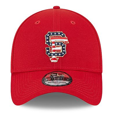 Men's New Era  Red San Francisco Giants 2023 Fourth of July 39THIRTY Flex Fit Hat
