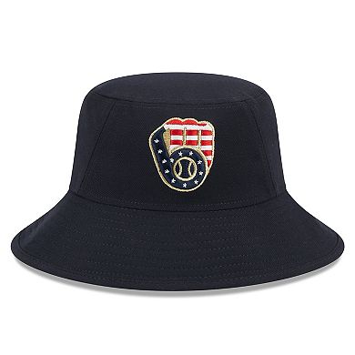 Men's New Era  Navy Milwaukee Brewers 2023 Fourth of July Bucket Hat