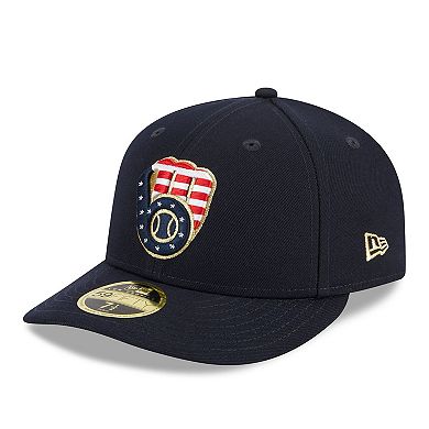 Men's New Era  Navy Milwaukee Brewers 2023 Fourth of July Low Profile 59FIFTY Fitted Hat