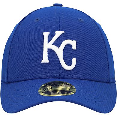 Men's New Era  Royal Kansas City Royals White Logo Low Profile 59FIFTY Fitted Hat