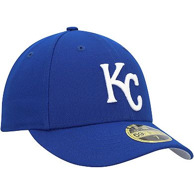 Men's New Era  Royal Kansas City Royals White Logo Low Profile 59FIFTY Fitted Hat