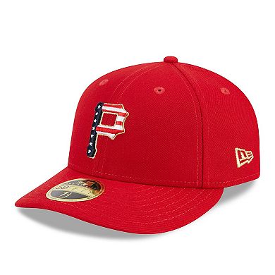Men's New Era Red Pittsburgh Pirates 2023 Fourth of July Low Profile 59FIFTY Fitted Hat