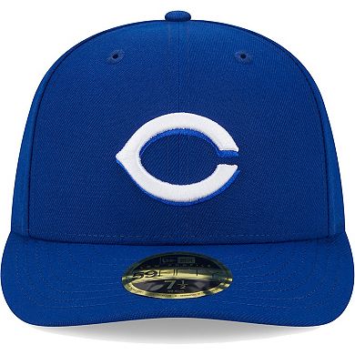 Men's New Era Royal Cincinnati Reds White Logo Low Profile 59FIFTY Fitted Hat