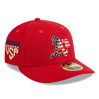 Men's New Era Red Oakland Athletics 2023 Fourth of July Low Profile 59FIFTY Fitted Hat