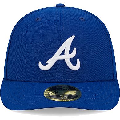 Men's New Era Royal Atlanta Braves White Logo Low Profile 59FIFTY Fitted Hat