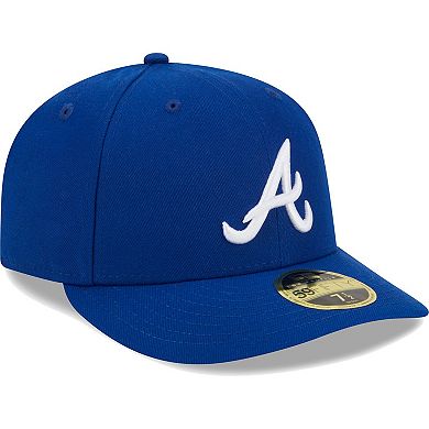 Men's New Era Royal Atlanta Braves White Logo Low Profile 59FIFTY Fitted Hat