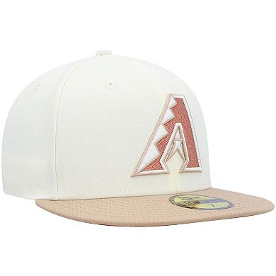 Men's New Era Cream Arizona Diamondbacks Chrome Camel Rust Undervisor ...