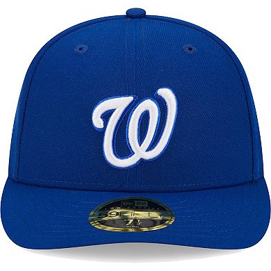 Men's New Era Royal Washington Nationals White LogoÂ Low Profile 59FIFTY Fitted Hat