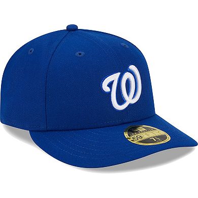 Men's New Era Royal Washington Nationals White LogoÂ Low Profile 59FIFTY Fitted Hat