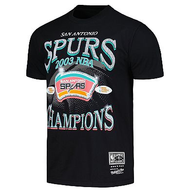 Men's Mitchell & Ness Black San Antonio Spurs Hardwood Classics 2003 ...