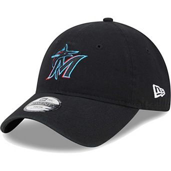 Toddler New Era Black Miami Marlins Team 9TWENTY Adjustable Hat