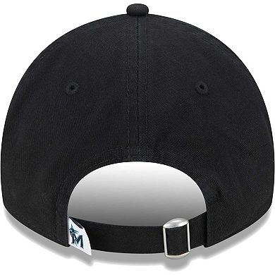 Toddler New Era Black Miami Marlins Team 9TWENTY Adjustable Hat