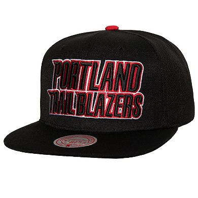 Men's Mitchell & Ness Black Portland Trail Blazers 2013 NBA Draft Commemorative Snapback Hat