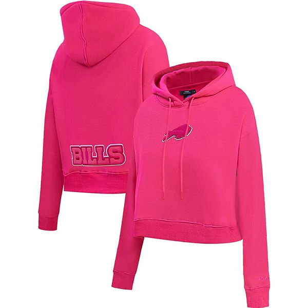 Buffalo Bills Pro Standard Women's Triple Pink Cropped Pullover Hoodie