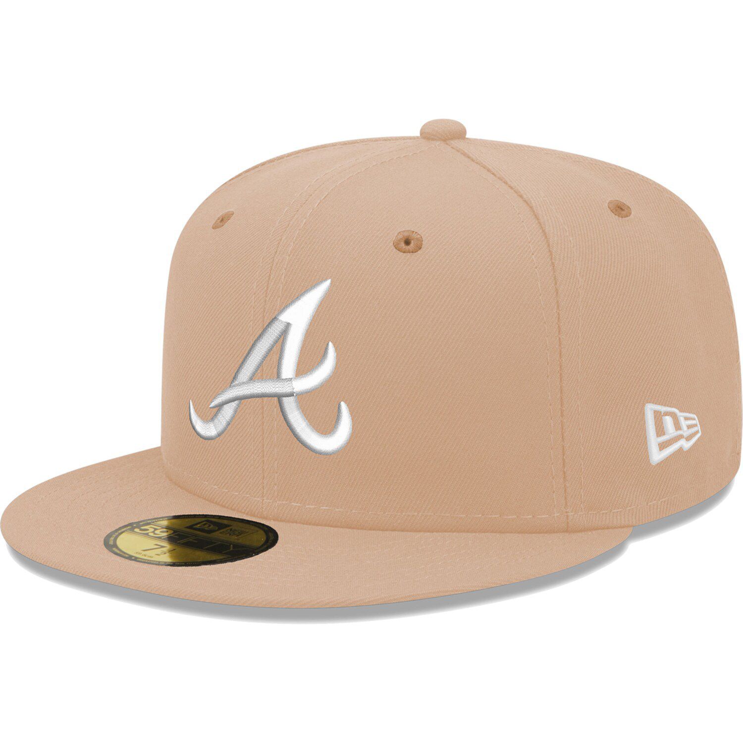 Atlanta Braves Gold Leaf 59FIFTY Fitted Hat, Blue - Size: 8, MLB by New Era
