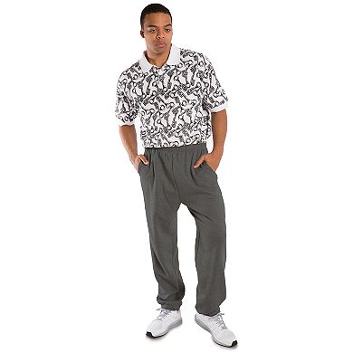 Vibes Men's Fleece Pull-on Sweatpants Relaxed Fit Elastic Bottom