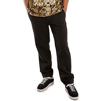 Vibes Men's Fleece Pull-On Sweatpants Relaxed Fit Elastic Bottom