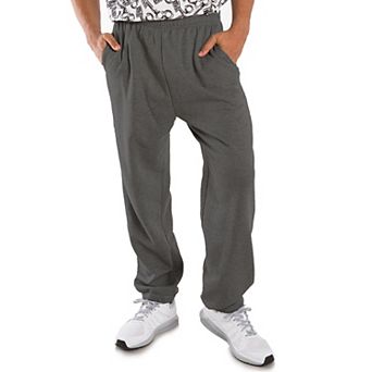 Vibes Men's Fleece Pull-On Sweatpants Relaxed Fit Elastic Bottom
