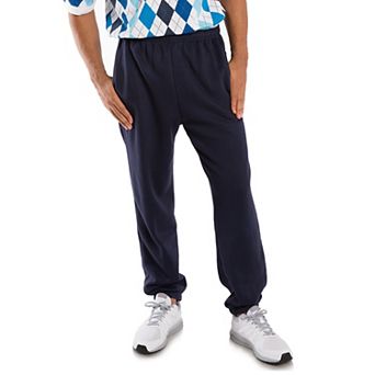 Vibes Men's Fleece Pull-On Sweatpants Relaxed Fit Elastic Bottom