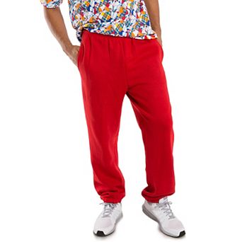 Vibes Men's Fleece Pull-On Sweatpants Relaxed Fit Elastic Bottom