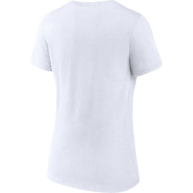 Women's Fanatics Branded White Notre Dame Fighting Irish Evergreen Campus V-Neck T-Shirt
