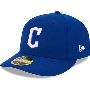 Men's New Era Royal Cleveland Guardians White Logo Low Profile 59FIFTY Fitted Hat