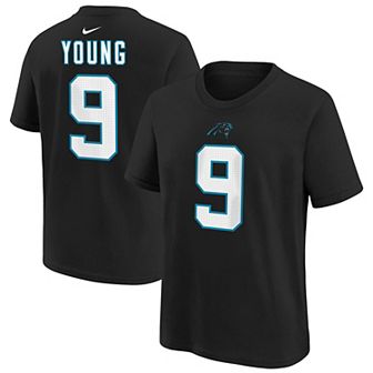 Youth Nike Bryce Young Black Carolina Panthers 2023 NFL Draft First Round Pick Player Name & Number T-Shirt