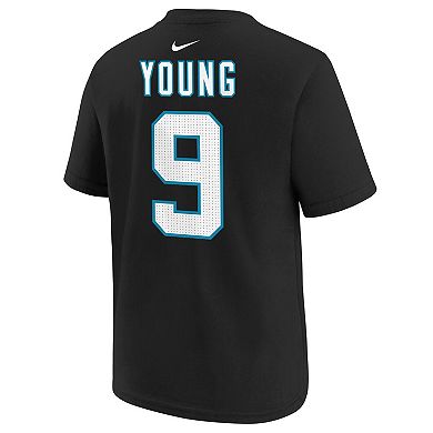 Youth Nike Bryce Young Black Carolina Panthers 2023 NFL Draft First Round Pick Player Name & Number T-Shirt