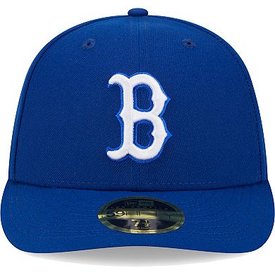 Men's New Era Royal Boston Red Sox White LogoÂ Low Profile 59FIFTY Fitted Hat