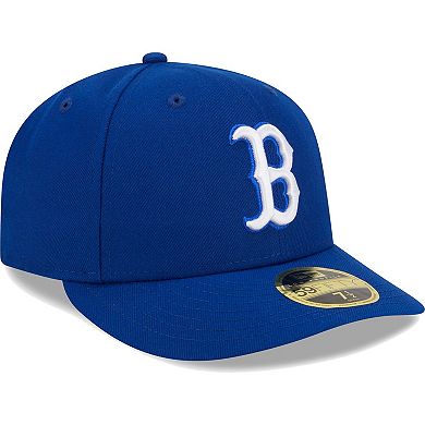 Men's New Era Royal Boston Red Sox White LogoÂ Low Profile 59FIFTY Fitted Hat