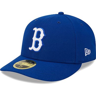 Men's New Era Royal Boston Red Sox White LogoÂ Low Profile 59FIFTY Fitted Hat