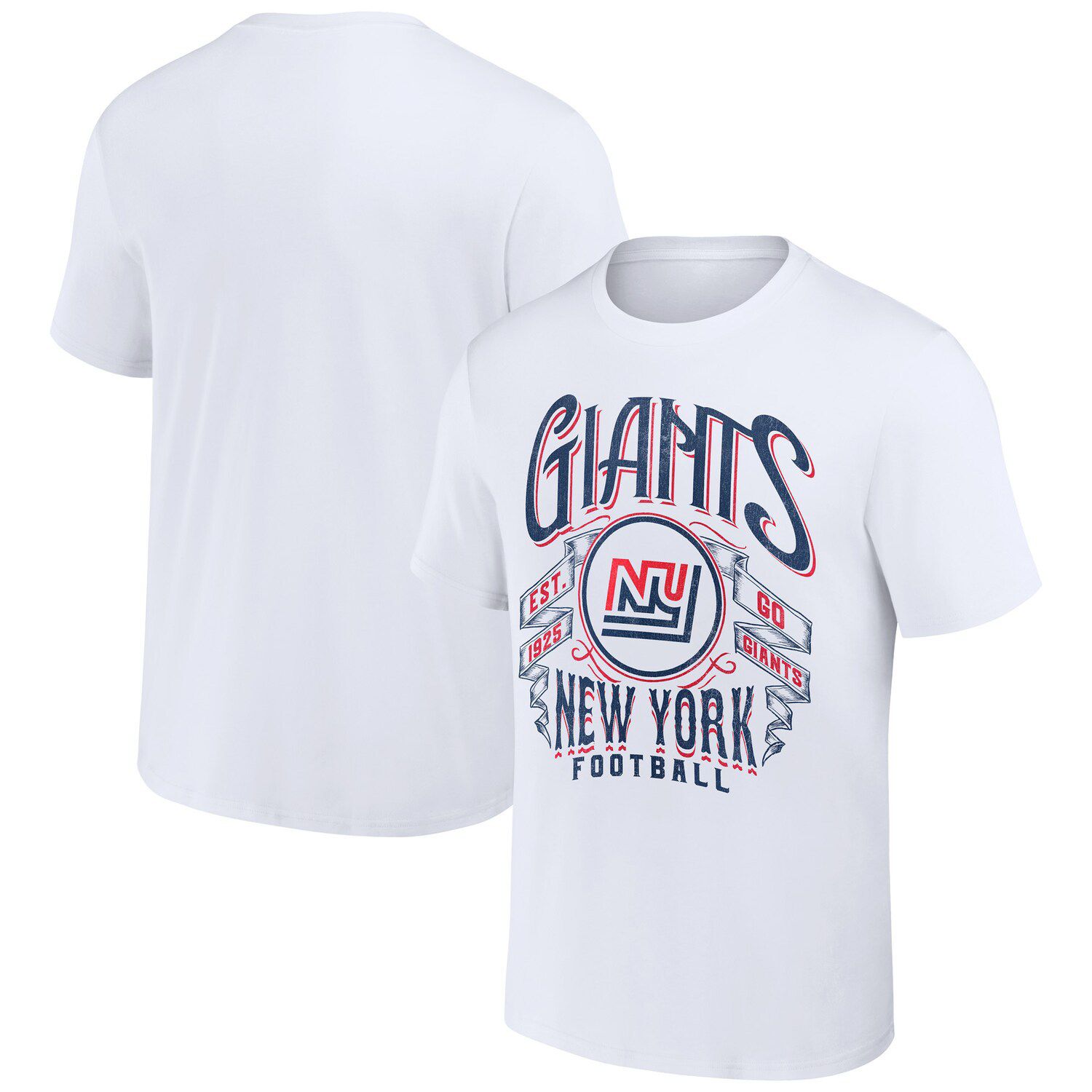 Men's Majestic Threads Royal/Gray New York Giants Field Goal Slub T-Shirt