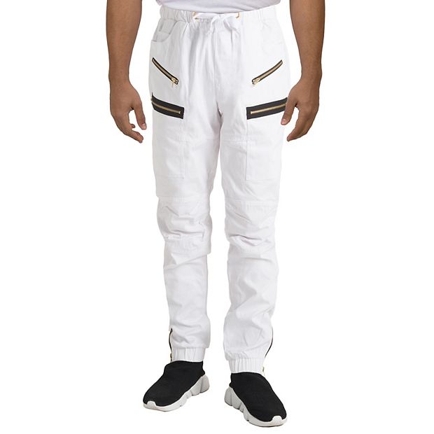 Mens jogger pants zipper leg hot sale