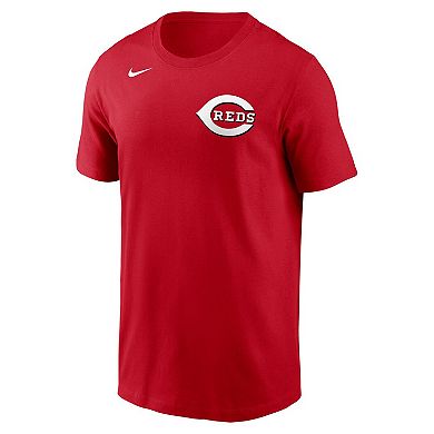 Men's Nike Elly De La Cruz Red Cincinnati Reds Name & Number T-Shirt