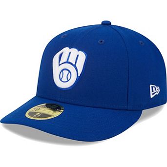 Men's New Era Royal Milwaukee Brewers White Logo Low Profile 59FIFTY Fitted Hat
