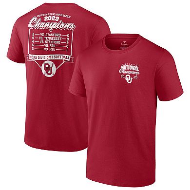 Unisex Fanatics Branded Crimson Oklahoma Sooners 2023 NCAA Softball ...