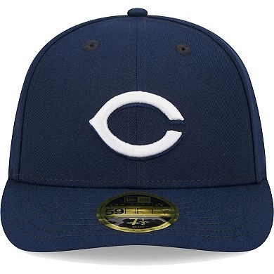 Men's New Era Navy Cincinnati Reds Oceanside Low Profile 59FIFTY Fitted Hat