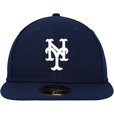 Navy blue and white mets hat online