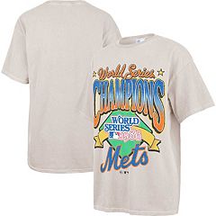 Men's Fanatics Branded Gray New York Mets 1986 World Series 35th  Anniversary Stars Raglan 3/4-Sleeve T-Shirt